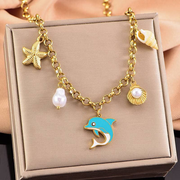 Dolphin & Sea Necklace