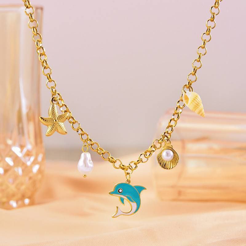 Dolphin & Sea Necklace